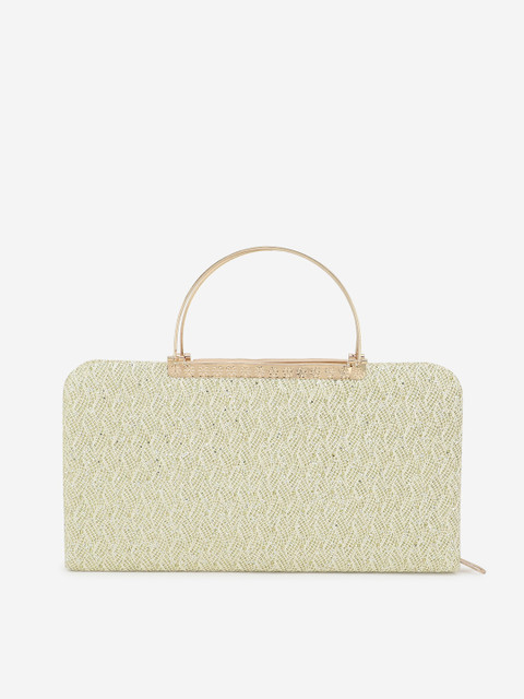 

Element Cart Beige Embellished Leather Clutch