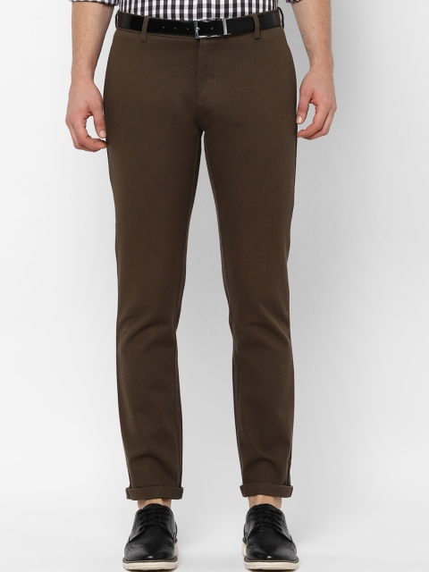 

Allen Solly Men Brown Slim Fit Solid Regular Trousers