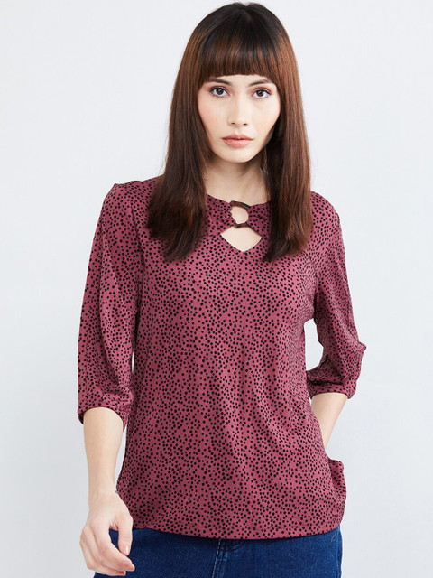 

max Women Magenta Printed Top