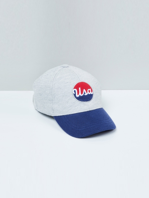 

max Boys Grey & Blue Colourblocked Snapback Cap