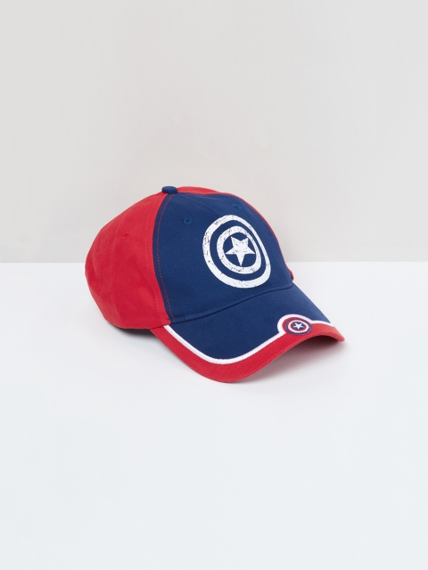 

max Boys Blue & Red Printed Baseball Cap
