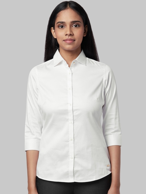 

Park Avenue Woman Women White Regular Fit Printed Casual Shirt