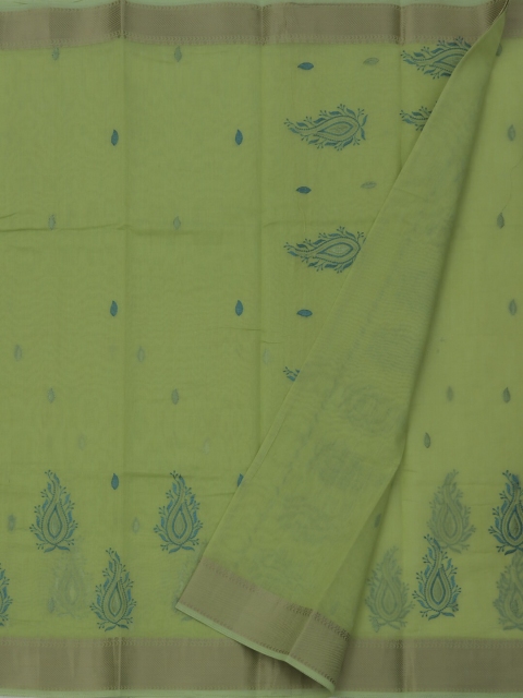 

Pothys Green Embroidered Pure Cotton Saree