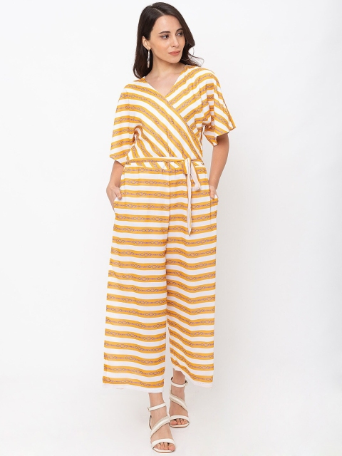

Iti Women Yellow & White Printed Basic Jumpsuit
