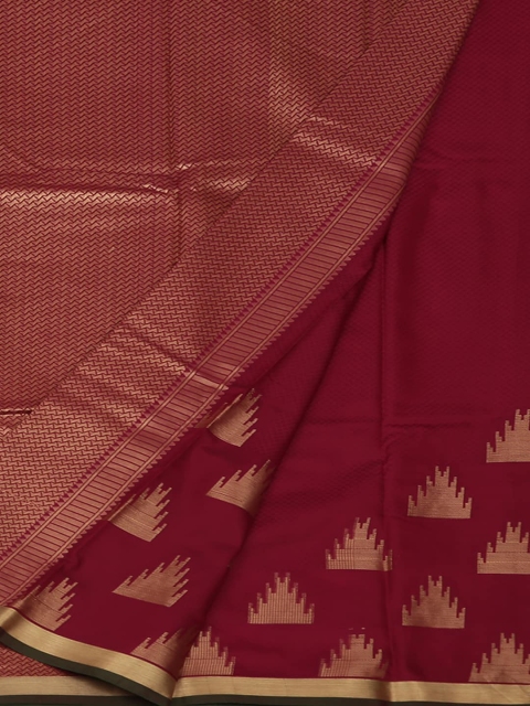

Pothys Pink Solid Art Silk Saree