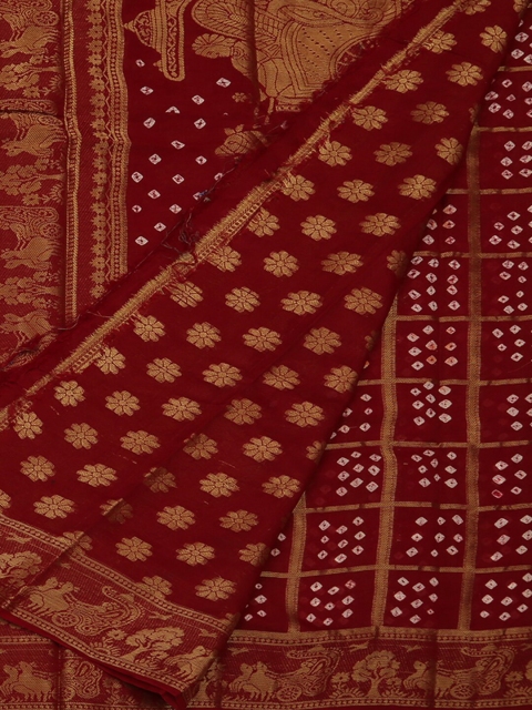 

Pothys Maroon Woven Design Art Silk Saree