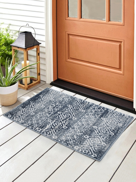 

SPACES Blue & Grey Printed Large Foot Mat