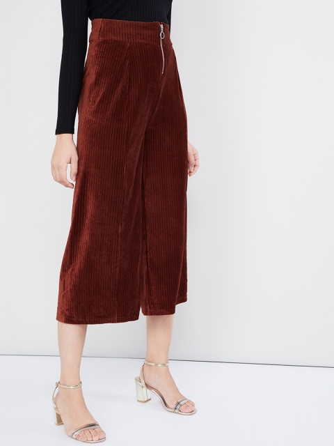 

max Women Brown Regular Fit Solid Culottes