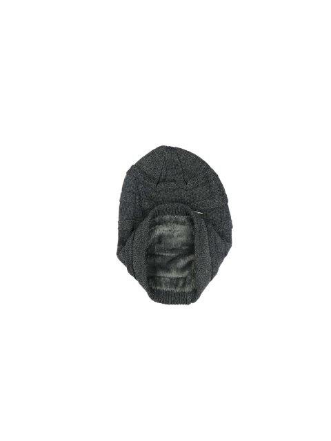 

Bunnywave Unisex Grey Self Design Beanie