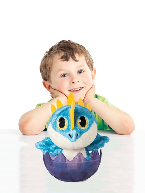 

HOW TO TRAIN YOUR DRAGON Unisex Kids Blue Stormfly Plush Dragon Eggs Soft Toy
