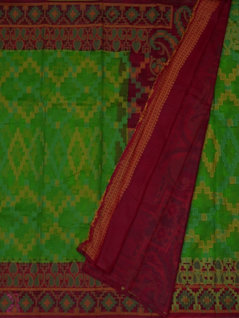 

Pothys Green Woven Design Jute Silk Saree