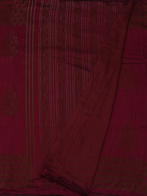 

Pothys Magenta Printed Jute Silk Saree