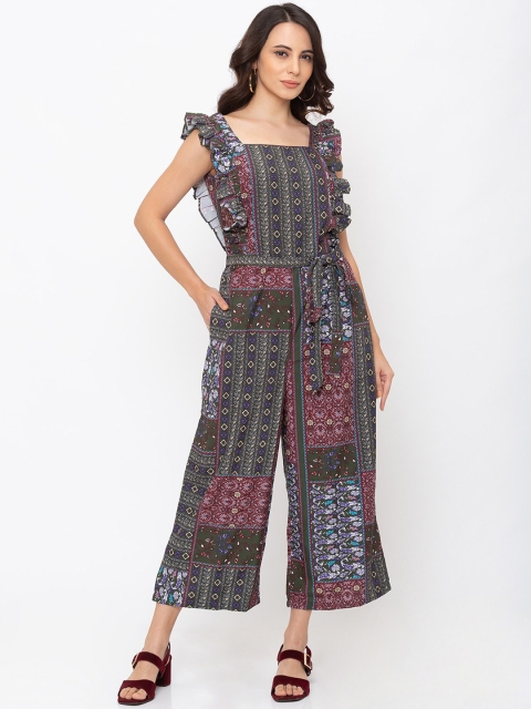 

Iti Women Multicoloured Printed Culotte Jumpsuit, Multi