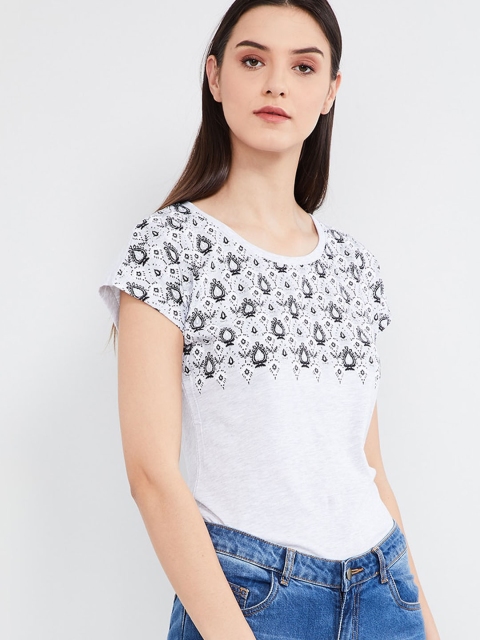 

max Women Grey Printed Top
