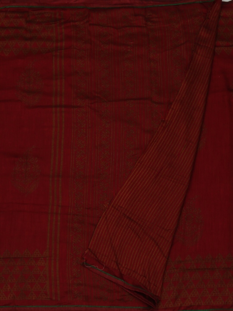 

Pothys Maroon Printed Jute Silk Saree