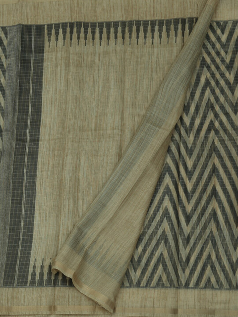 

Pothys Cream & Black Jute Silk Printed Saree