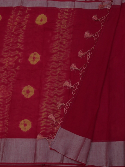 

Pothys Magenta Woven Design Linen Blend Saree