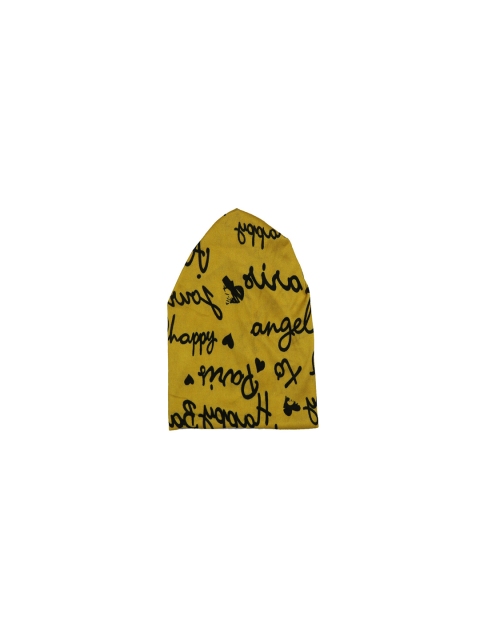 

Bunnywave Unisex Yellow Self Design Beanie