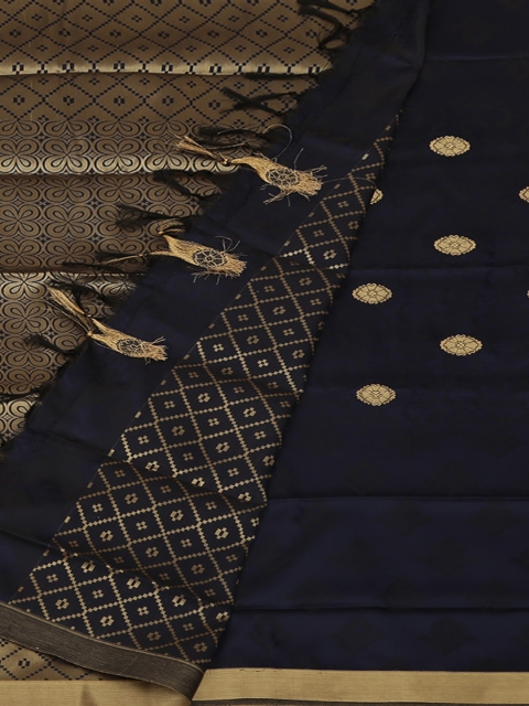 

Pothys Navy Blue Woven Design Art Silk Saree