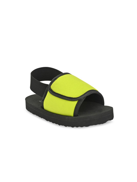 

Zebba Unisex Kids Fluorescent Green & Black Comfort Sandals