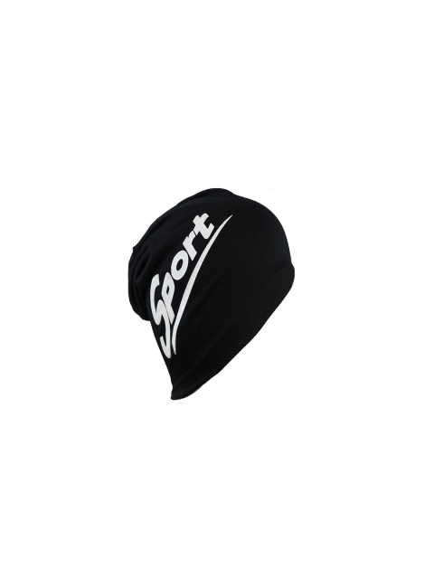 

Bunnywave Unisex Black Printed Beanie