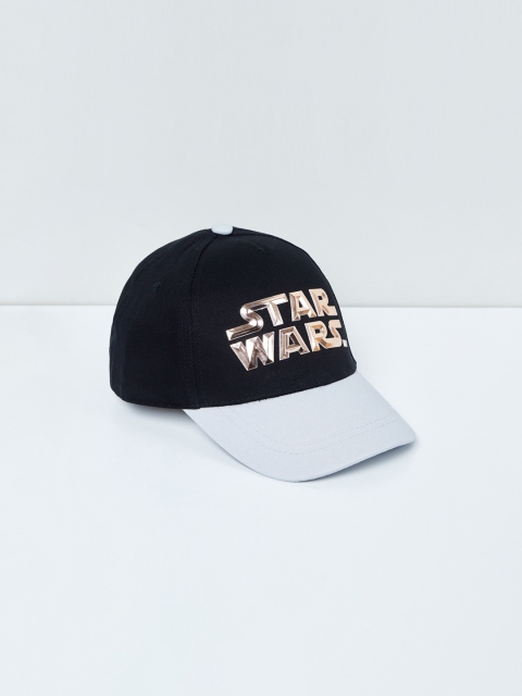 max Boys Black & Grey & Black Embellished Baseball Cap