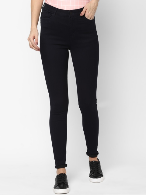 Allen Solly Woman Women Black Skinny Fit Mid-Rise Clean Look Jeans