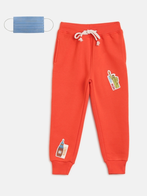 

Lil Tomatoes Boys Orange Solid Joggers