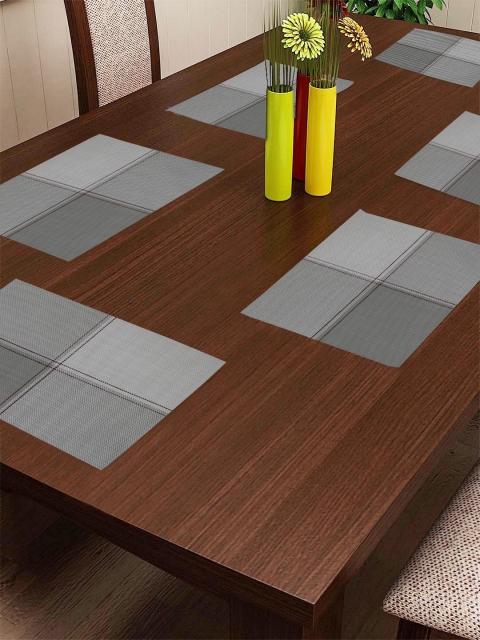 

BIANCA Set of 6 Grey Textured Table Placemats