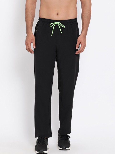 

PERFKT-U Men Black Solid Hydra Cool Straight Fit Track Pants