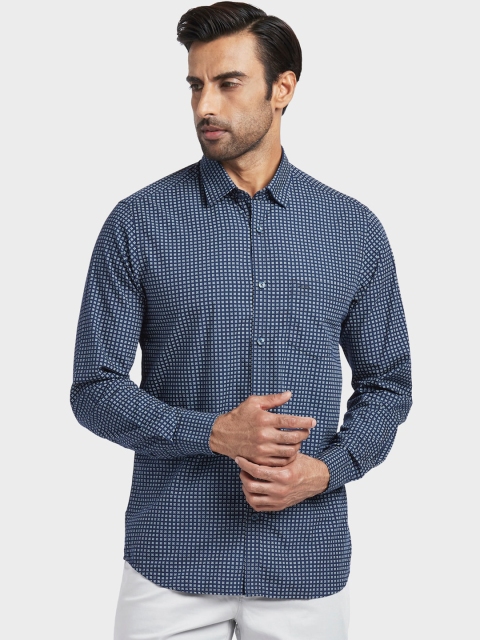 

ColorPlus Men Blue Regular Fit Printed Casual Shirt