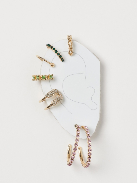 

H&M Gold 6 Pcs Earrings & Ear Cuffs