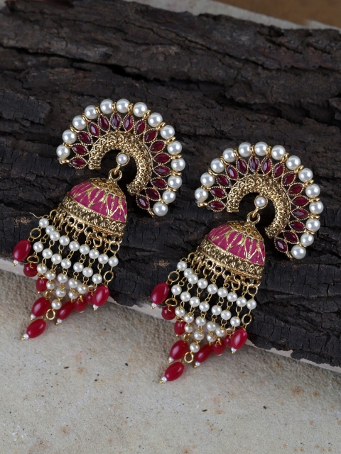 

Fabstreet Gold-Plated Handcrafted Classic Jhumkas