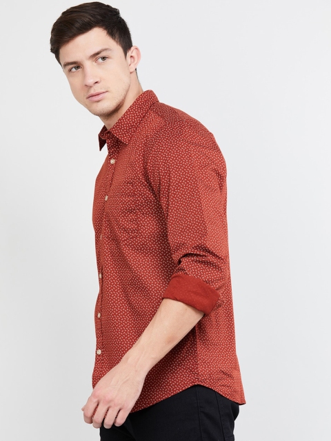 

max Men Red Regular Fit Printed Casual Shirt