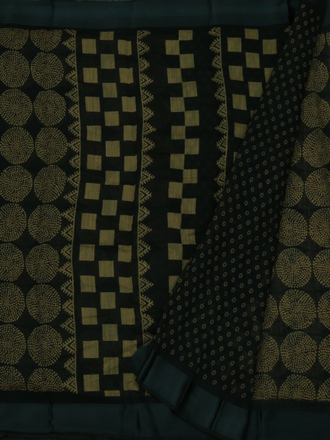 

Pothys Green Printed Linen Blend Saree