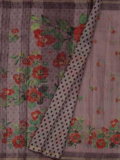 

Pothys Pink Woven Design Jute Silk Saree