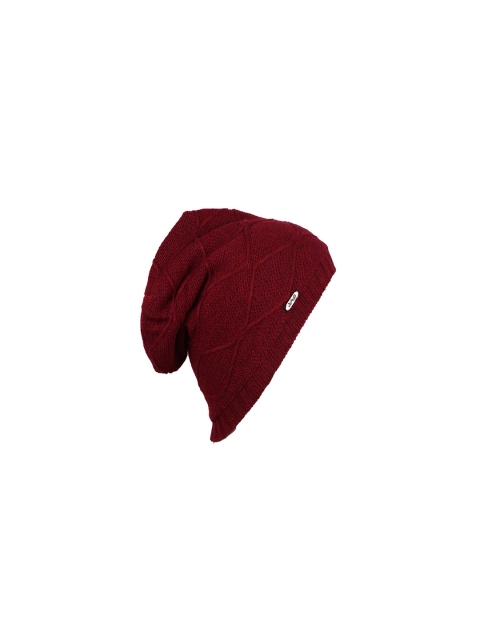 

Bunnywave Unisex Red Self Design Beanie