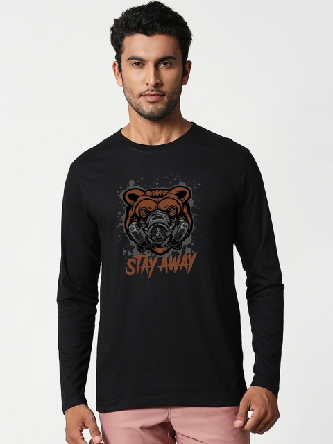 

Bewakoof Men Black Printed Round Neck T-shirt