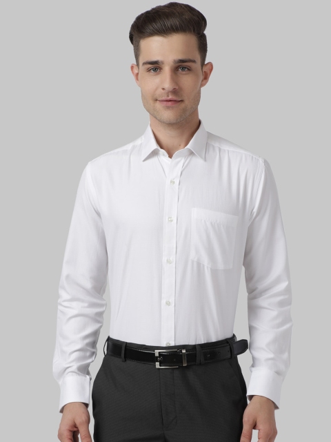 

Park Avenue Men White Regular Fit Solid Casual Shirt
