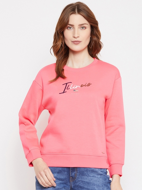 

Octave Women Rose & Black Solid Sweatshirt