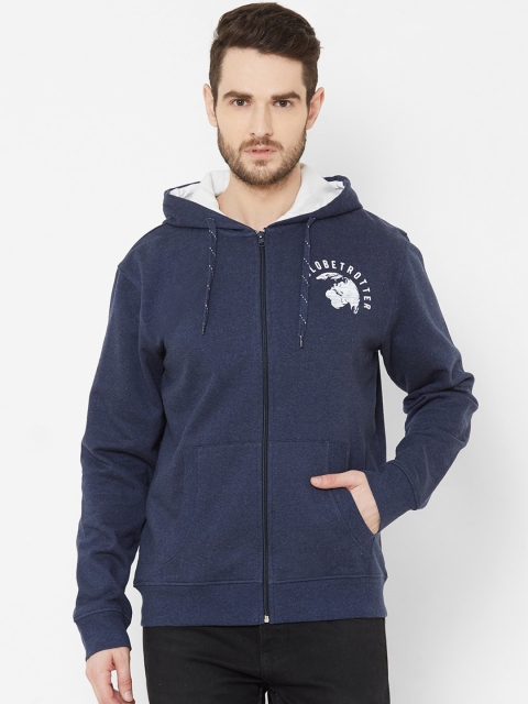 

Zeel Men Navy Blue Solid Hooded Sweatshirt