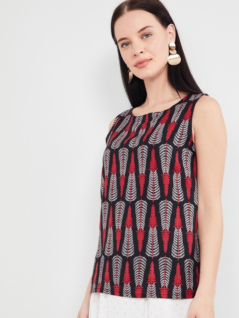 

max Women Black Printed Top
