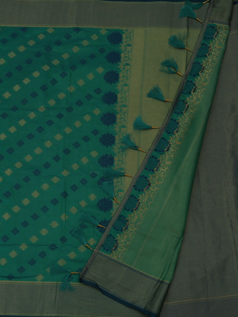 

Pothys Green Woven Design Jute Silk Saree
