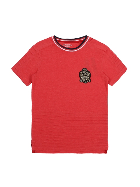 

Pantaloons Junior Boys Red Solid Round Neck T-shirt