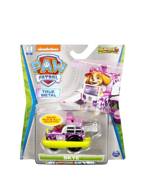 

PAW PATROL Kids Pink & Lime Green Diecast True Metal Jungle Skye Vehicle Toy