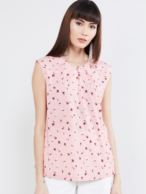 

max Women Pink Printed A-Line Top
