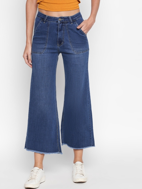 

fungus Women Blue Flared High-Rise Clean Look Jeans