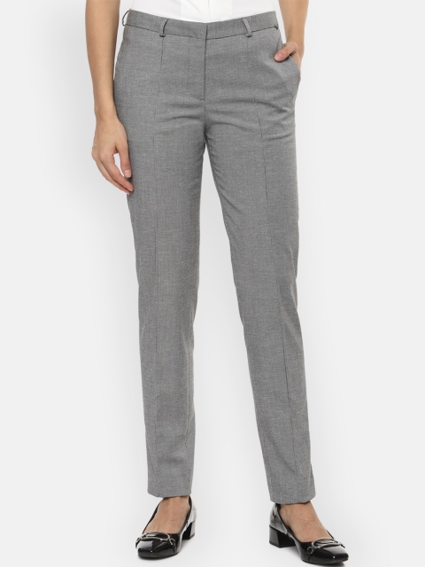 

Van Heusen Woman Grey Regular Fit Solid Formal Trousers
