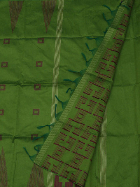 

Pothys Green Printed Jute Silk Saree