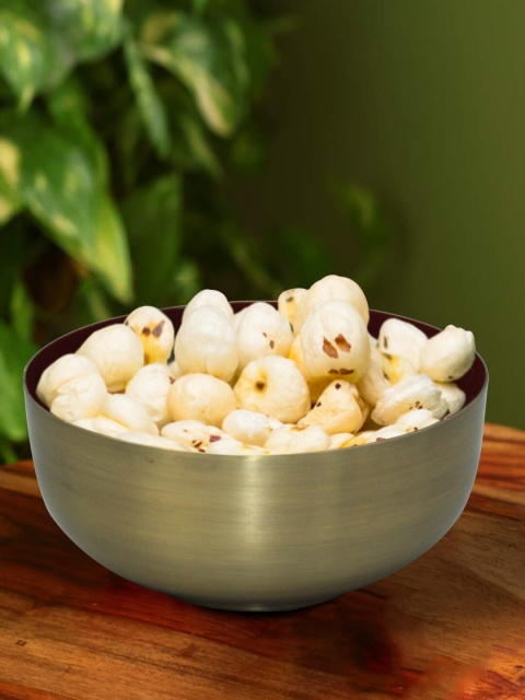

nestroots Set Of 2 Gold-Toned & Maroon Metallic Decorative Bowls